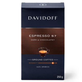 DAVIDOFF Cafe Espresso 57 Intense, cafea prajita si macinata, 250 g