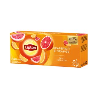LIPTON Grepfruit si Portocala, ceai, fructe, 20 pliculete