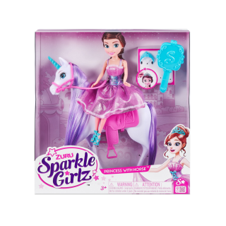 SPARKLE GIRLZ, set de joaca, Papusa Cu Unicorn
