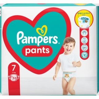 PAMPERS Active Baby Pants, scutece chilotel, +17 kg, marime 7, Value Pack, 32 buc