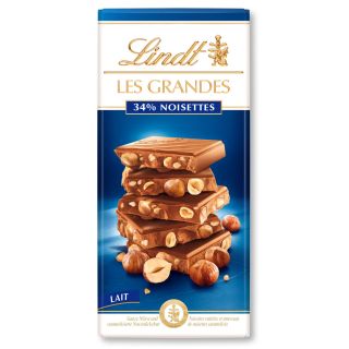 LINDT Grand Noisette, tableta de ciocolata, cu lapte, 150 g