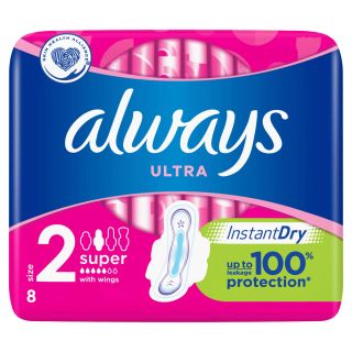 ALWAYS Ultra Super Plus, absorbante igienice, marime 2, 8 buc