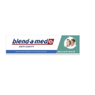 BLEND-A-MED Anti-Cavity Delicate White, pasta de dinti, 75 ml