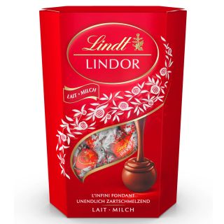 LINDT Lindor, bomboane de ciocolata, cu lapte, 200 g