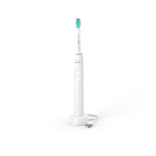 PHILIPS Sonicare, periuta de dinti electrica, Seria 2100, 31000 miscari/minut, Design ergonomic subtire, 1 capat de periere, Alb