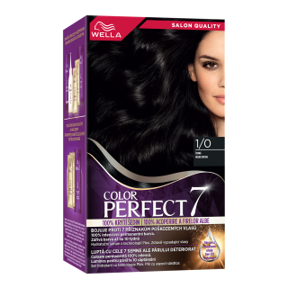 COLOR PERFECT 7, vopsea de par, nuanta negru intens, nr 1/0