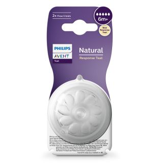 PHILIPS Avent, tetina, natural response, 6 luni+, debit rapid, 2 buc