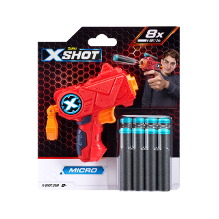 X-SHOT Blaster Excel Micro, arma de jucarie, 8 proiectile