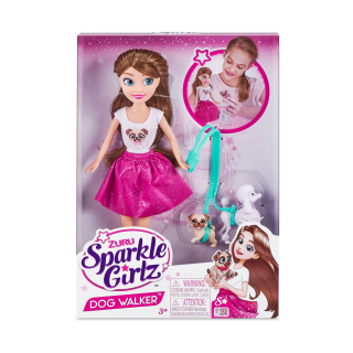 SPARKLE GIRLZ, set de joaca, Papusa cu Catelusi