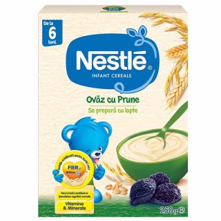NESTLE Baby, cereale, ovaz cu prune, 250 g