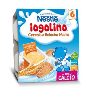 NESTLE Yogolino, gustare, cu cereale si biscuiti 4x100 g