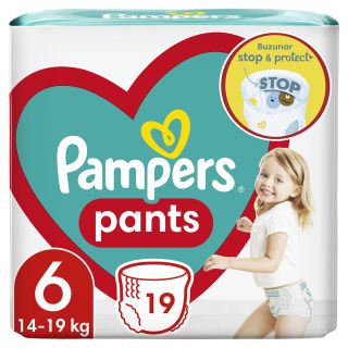 PAMPERS Active Baby Pants, scutece chilotel, 14-19 kg, marime 6, Carry Pack, 19 buc