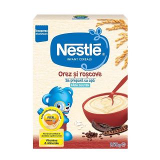 NESTLE Baby, cereale, cu orez si roscove, 250 g