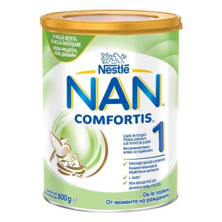 NESTLE NAN 1 Comfortis, formula speciala lapte praf, de inceput de la nastere, 800 g