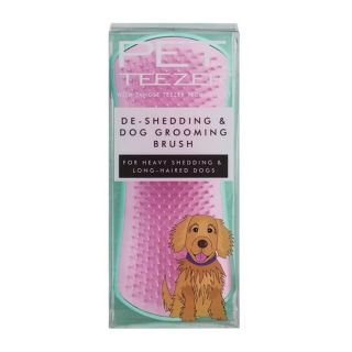 TANGLE TEEZER Pet Brush Deshedding Mint/Pink, perie pentru caini