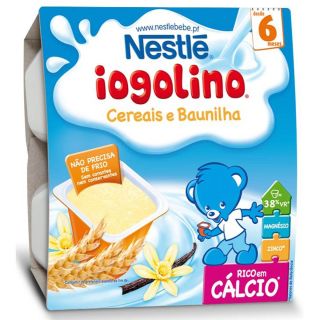NESTLE Yogolino, gustare, cu cereale si vanilie 4x100 g