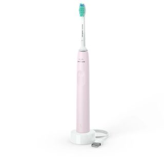 PHILIPS Sonicare, periuta de dinti electrica, Seria 2100, 31000 miscari/minut, Design ergonomic subtire, 1 capat de periere, Roz
