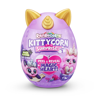 RAINBOCORNS Surpriza, jucarie de plus, Unicorn Curcubeu Pisicuta S2