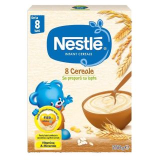 NESTLE Baby, 8 cereale, Bifidus, 250 g
