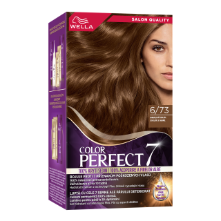 COLOR PERFECT 7, vopsea de par, nuanta ciocolata cu caramel, nr 6/73