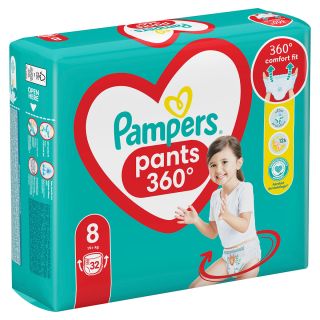 PAMPERS Active Baby Pants, scutece chilotel, +19 kg, marime 8, Jumbo Pack, 32 buc