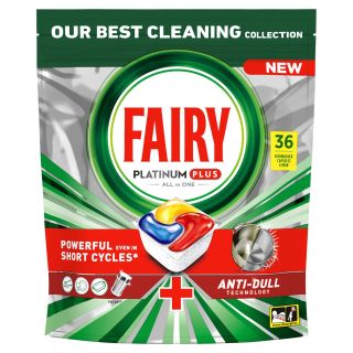FAIRY Platinum Plus Anti-Dull, detergent de vase, pentru masina de spalat, tablete, 36 buc