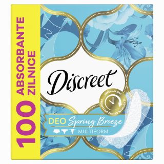 DISCREET Ocean Breeze, absorbante zilnice, Deo, 100 buc