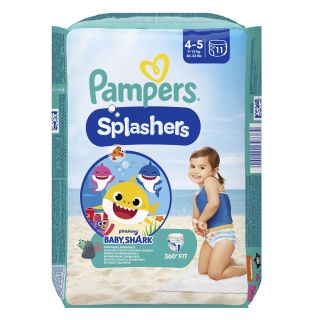 PAMPERS Splash, scutece chilotel pentru apa, marime 4-5, 9-15 kg, 11 buc
