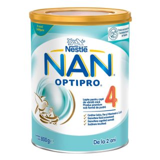 NESTLE NAN Optipro 4, formula speciala lapte praf, de continuare de la 2 ani, 800 g