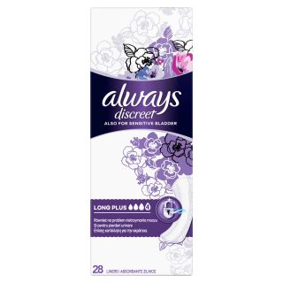 ALWAYS DISCREET, absorbante zilnice, Long Plus, 28 buc