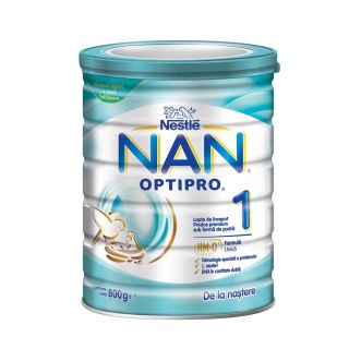 NESTLE NAN Optipro 1 HM-O, formula speciala lapte praf, premium de inceput de la nastere, 800 g