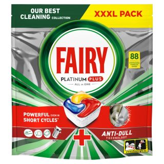 FAIRY Platinum Plus Anti-Dull, detergent de vase, pentru masina de spalat, tablete, 88 buc