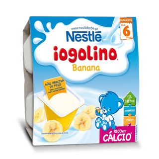 NESTLE Yogolino, gustare, cu cereale si banane, 4x100 g