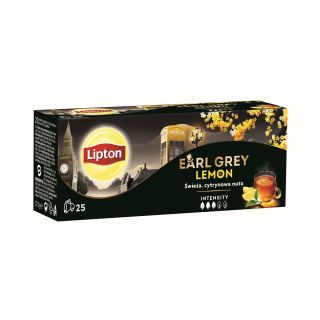 LIPTON Earl Grey, ceai, Negru, 25 pliculete