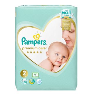 PAMPERS Premium Care, scutece, 4-8 kg, marime 2, Value Pack, 68 buc