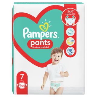 PAMPERS Active Baby Pants, scutece chilotel, +17 kg, marime 7, Jumbo Pack, 38 buc