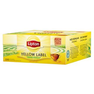 LIPTON Yellow Label, ceai, Negru, 100 pliculete