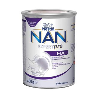 NESTLE NAN ExpertPro HA, formula speciala lapte praf, premium hipoalergenic +0 luni, 400 g