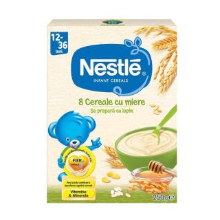 NESTLE Baby, 8 cereale, cu miere, 250 g