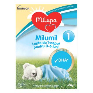 MILUPA Milumil 1, formula speciala lapte praf, de inceput de la nastere, 600 g
