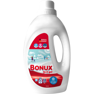 BONUX 3in1 Polar Ice Fresh, detergent automat de rufe, gel, 18 spalari, 900 ml