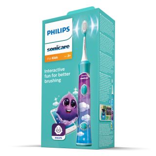 PHILIPS Sonicare, periuta de dinti electrica, pentru copii, 7 ani +, alb-albastru