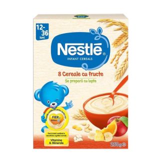NESTLE Baby, 8 cereale, cu fructe, 250 g