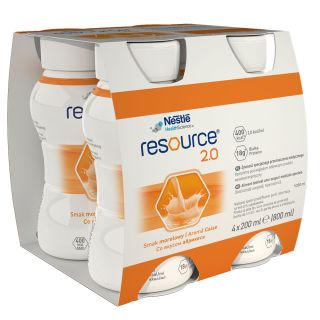 NESTLE Resource 2.0, aliment destinat unor scopuri medicale speciale cu aroma de caise, 4x200 ml