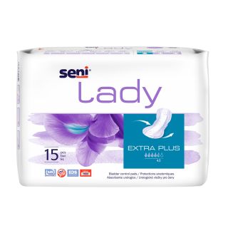 SENI Lady, absorbante incontinenta, 15x33 cm, Extra Plus, 15 buc
