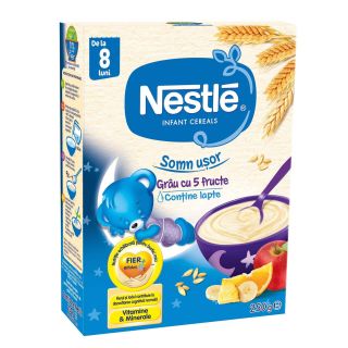 NESTLE Baby, cereale, Somn Usor, grau cu 5 fructe, 250 g