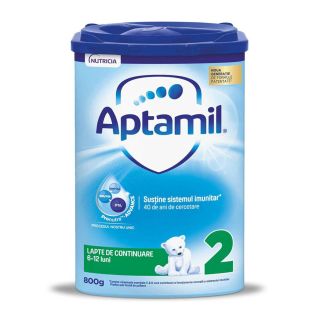 APTAMIL Nutri-Biotik 2, formula speciala lapte praf, de continuare 6-12 luni, 800 g