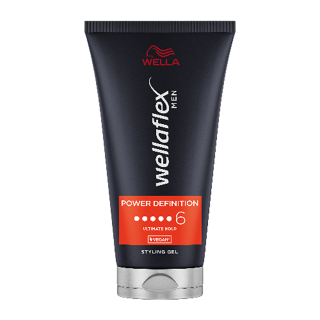 WELLAFLEX Men Power Definition, gel de par, cu fixare Ultimate, Fixare 6/6, 150 ml