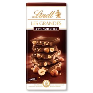 LINDT Grand Noisette, tableta de ciocolata, neagra, 150 g