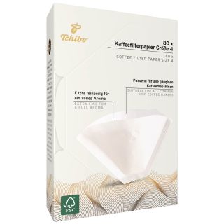 TCHIBO, filtru cafea, din hartie alb, nr 4, 80 buc
